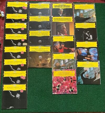 Herbert von Karajan Symphonies Vinyl Lp's x 21 SOLD AS FOUND