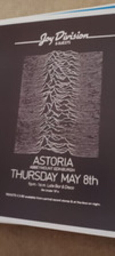 Joy Division 1980 EDINBURGH ASTORIA Gig Poster A3