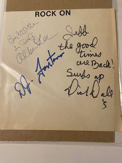 V.V RARE: Elvis' Drummer DJ Fontana HAND SIGNED AUTOGRAPH *AS NEW* +others