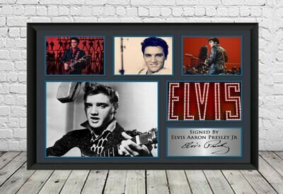 Elvis Presley Signed Photo Print Autographed Poster Memorabilia