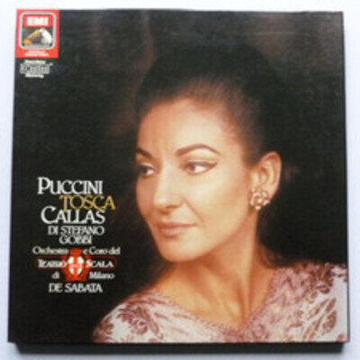 Maria Callas Puccini Tosca 2LP HMV 2LP153 EX/EX 1980 2 LPs boxed with booklet. m