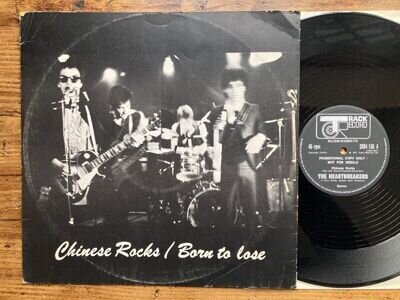 Johnny Thunders & Heartbreakers Chinese Rocks / Born To Lose SIGNED PROMO UK 12"