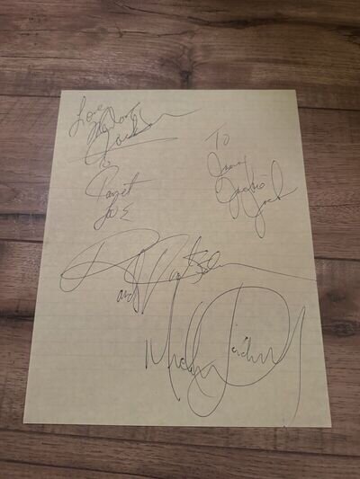 Michael Jackson Signed Yellow Legal Paper Autograph By MJ, Marlon, Randy, Jackie