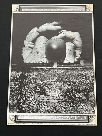 FD 144-1 The Byrds Genesis Original 1967 Concert Poster from Avalon Ballroom aor