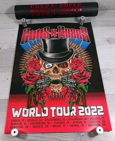 Guns N Roses World Tour 2022 Poster In Tube 420 X 300mm Skull Design