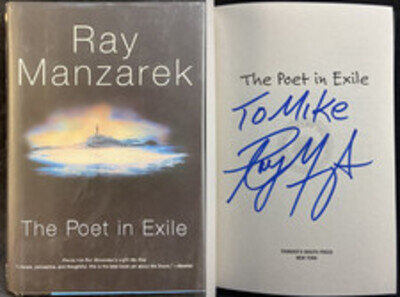 RAY MANZAREK Autographed Signed Poet In Exile 2001 Hardcover Book DOORS