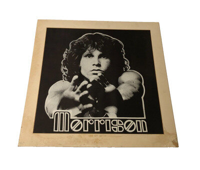 The Doors Jim Morrison Vintage 90s Silkscreen Hand Poet Rock Poster Black Matted