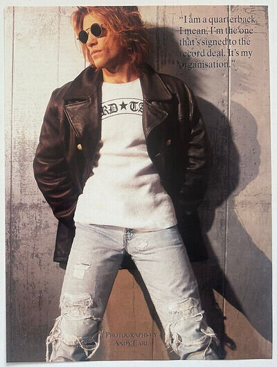 JON BON JOVI : 1995 Full page UK magazine poster