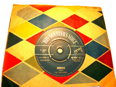 45rpm vinyl record.......The Outlaws......Ambush.......60s Pop Instrumental