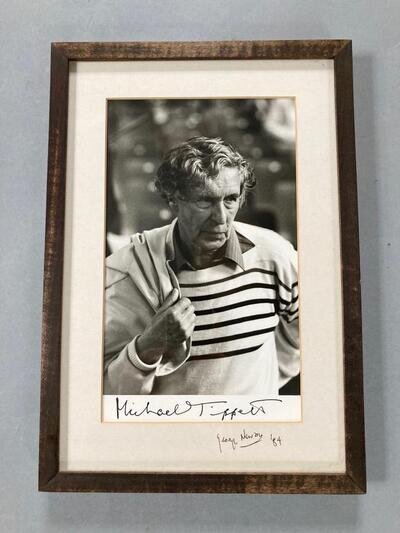 Michael Tippett, Composer, SIGNED photograph, 1984