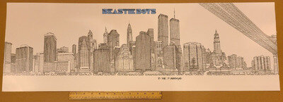 trifold poster BEASTIE BOYS - TO THE 5 BOROUGHS - nyc skyline Matteo Pericoli