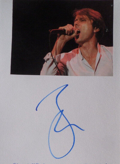 BRETT ANDERSON SUEDE, AUTOGRAPHED 8 X 6 ALBUM PAGE.