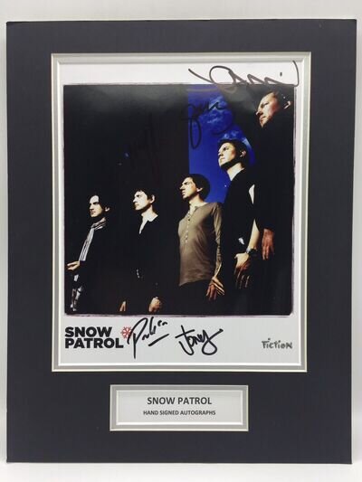 RARE Snow Patrol Fully Signed Photo Display + COA AUTOGRAPH BAND SIGNED