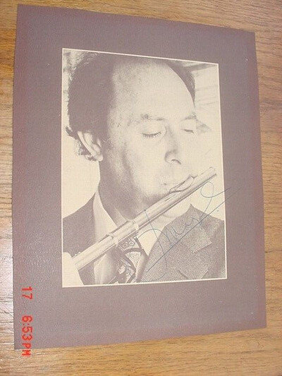 1978 AUTOGRAPH OF JEAN-PIERRE RAMPAL 0N CONCERT PROGRAM