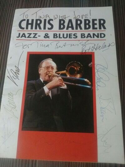 Chris Barber Jazz - & Blues Band Multiple Signed / Autographed Programme