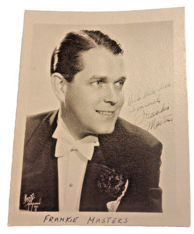 Frankie Masters Big Band Leader Jazz Music Antique Hand Signed Autograph Photo