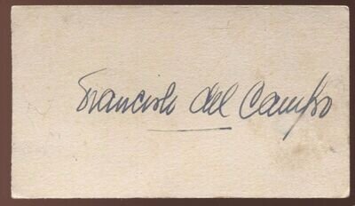 Francisco Flores Del Campo Signed Card Autograph Vintage AUTO Orchestra Chile