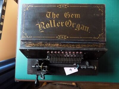 Gem Cob Roller Barrel Organ Organette Orguinette 10 tunes c.1900 Fully Restored