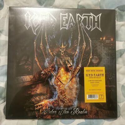 ICED EARTH ENTER THE REALM 12"GOLD VINYL NEW