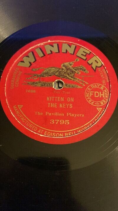 Rare 78rpm record, V+, HARRY RESER : Kitten on the Keys , Winner 3795