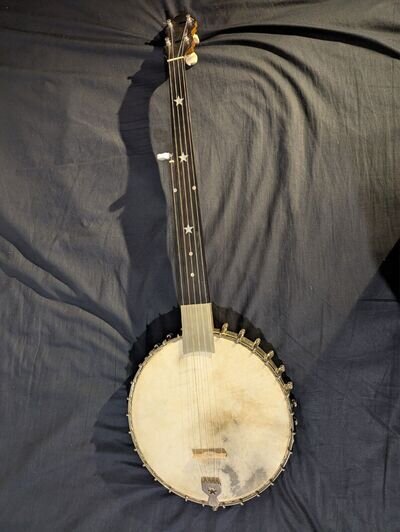 Rare Antique 1870's H.C. Dobson fretless openback banjo