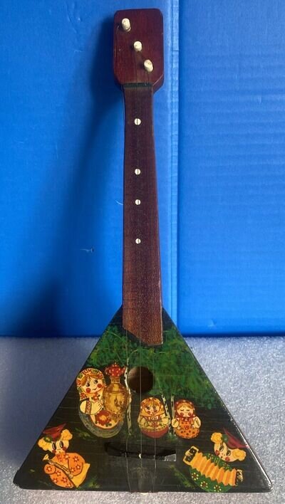 Miniature Balalaika Izaslavskaya Factory Of Musical Instruments USSR 12” X 6”