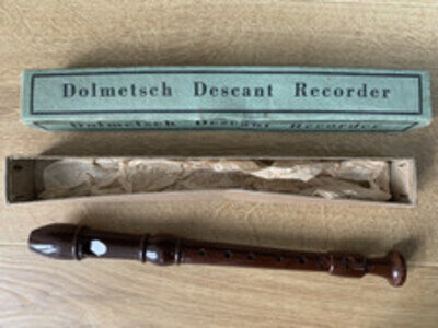 Vintage Dolmetsch Descant Recorder in Original Box - Made In England