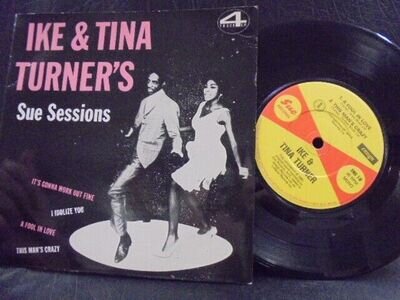 IKE & TINA TURNER E.P " SUE SESSIONS " NEAR MINT COND.IN PIC SL.