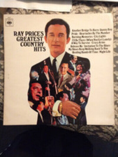 RAY PRICE "GREATEST COUNTRY HITS" VINYL LP VG+