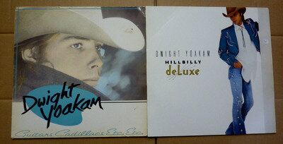 2 DWIGHT YOAKAM LPs HILLBILLY DELUXE & GUITARS CADILLACS ETC ETC