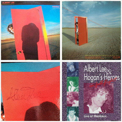 Signed Copy! Albert Lee ‎Hiding 12" LP UK 1979 w Country Boy EX/VG+ & Live CD