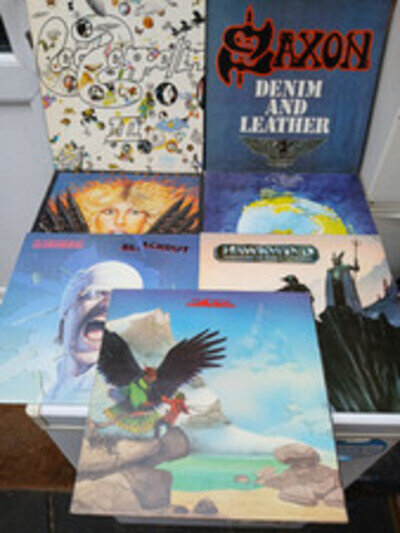 ROCK VINYL! LED ZEPPELIN, BUDGIE, HAWKWIND, YES, SAXON, JUDIE TZUKE, SCORPIONS