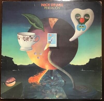 NICK DRAKE Pink Moon ORIGINAL LP GF Island 1972 G-