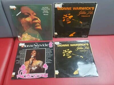 Dionne Warwick 4x Vinyl Albums. 33rpm.