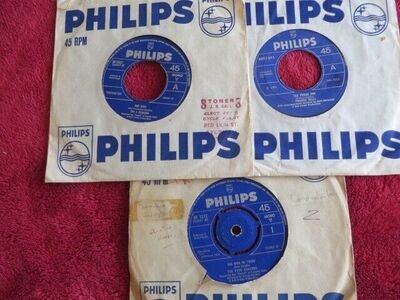 FRANKIE VALLI & 4 FOUR SEASONS ~ 3 CLASSIC 45 SINGLES JOB LOT ~ UK PHILIPS VINYL