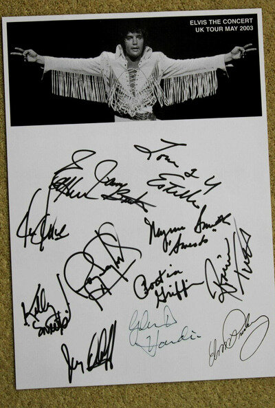 Elvis: TCB Band and Sweet Inspirations autographs James Burton, Ronnie Tutt, etc