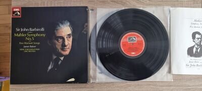 HMV SLS 785 B/W STAMP BARBIROLLI* MAHLER SYMPHONY NO. 5* 2 LP* NM