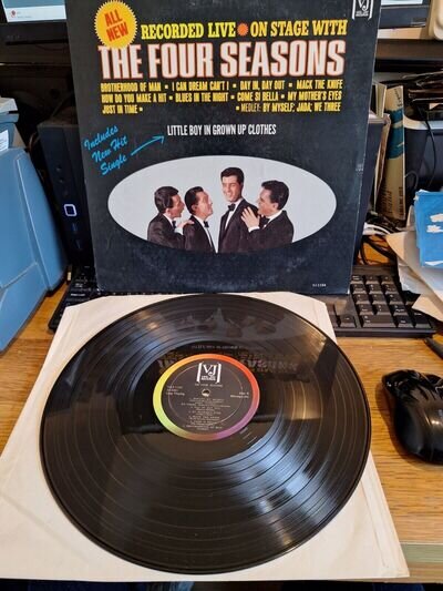 FRANKIE VALLI FOUR SEASONS RECORDED LIVE ON STAGE 65 EX/VG+ US VEE JAY VINYL LP