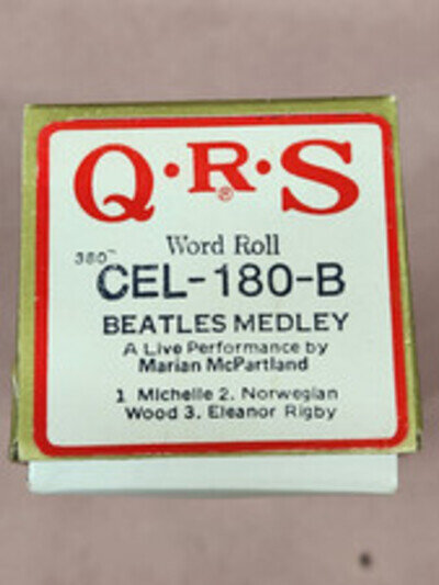 Beatles Medley Michelle Norweigan Wood Eleanor Rigby QRS Player Piano Roll...