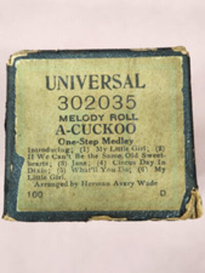 A-Cuckoo Herman Avery Wade One-Step Medley Universal Player Piano Roll 302035