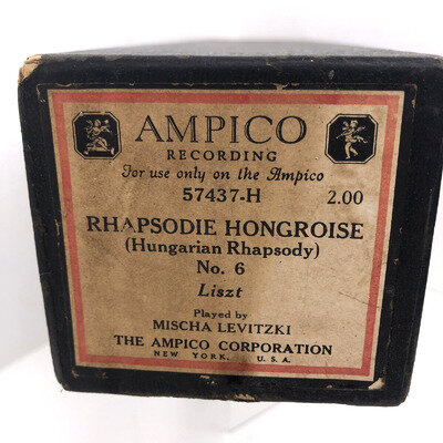 Rhapsodie Hongroise Hungarian Rhapsody No. 6 Ampico Piano Roll 57437-H Levitzki