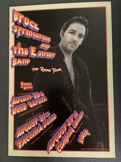 ORIGINAL BRUCE SPRINGSTEEN TOUR POSTER,THE RISING TOUR 2002