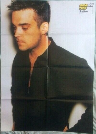 ROBBIE WILLIAMS / TAKE THAT Original Vintage Smash! Hits Magazine Poster