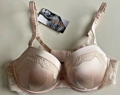 Gorgeous BNWT M&S Rosie @ Autograph pale opaline silk padded balcony bra