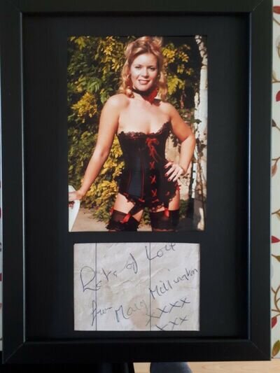 MARY MILLINGTON "Adult model" ,A4 autograph display