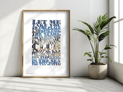 ❤ GEORGE MICHAEL ❤ Club Tropicana song lyrics poster art limited edition wham