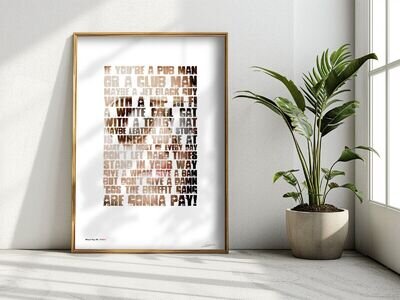 ❤ GEORGE MICHAEL ❤ Wham! Rap 86 - song lyrics art limited edition print wham #36