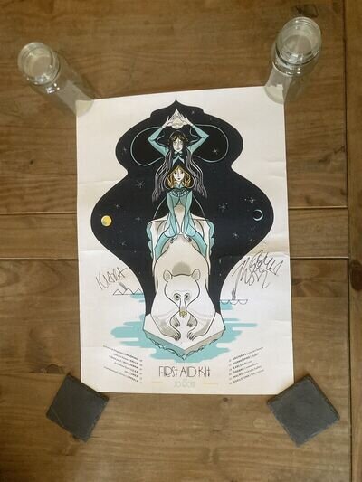 FIRST AID KIT VERY RARE 2015 SWEDISH TOUR STUNNING SIGNED POSTER AUTOGRAPH 60X42