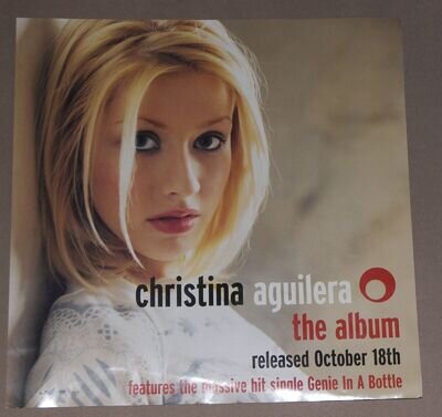 Christina Aguilera Promo 2000 Poster 12 x 12 Promoting First Album Release