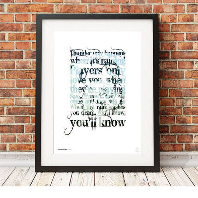 FLEETWOOD MAC ❤ Dreams - song lyrics poster art Limited Edition Print